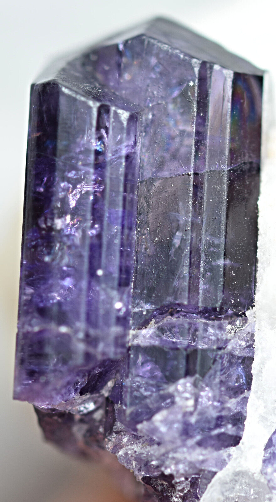 33 Gram Fluorescent Terminated Purple Scapolite Crystal Specimen