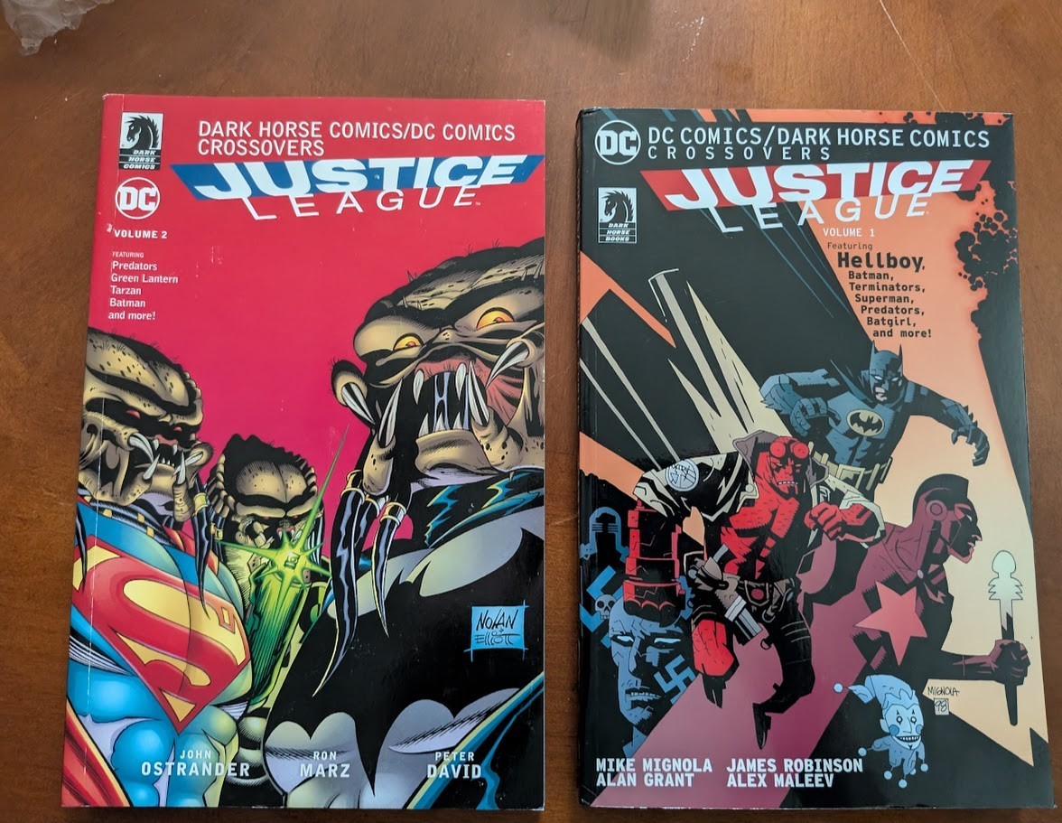 DC Comics Dark Horse Crossovers Justice League Vol 1 & 2 TPB Set OOP Complete