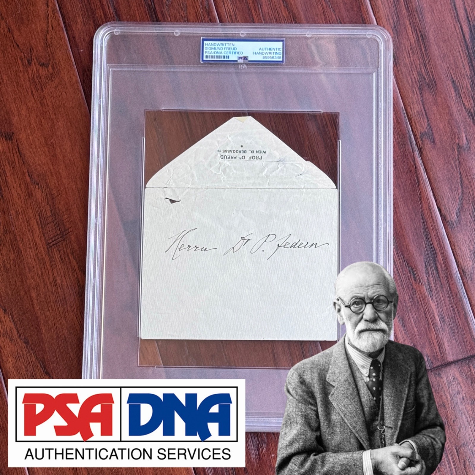 SIGMUND FREUD Personally Owned HANDWRITTEN ENVELOPE Not AUTOGRAPH Signed * PSA