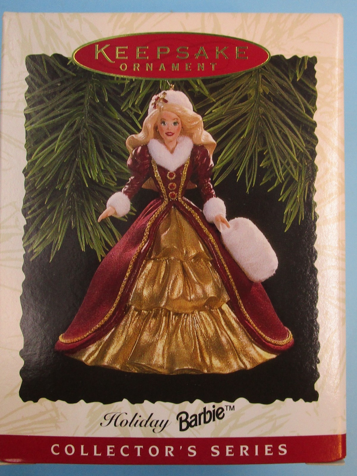 HALLMARK COLLECTORS SERIES -HOLIDAY  BARBIE ORNAMENT 1996- NEVER DISPLAYED