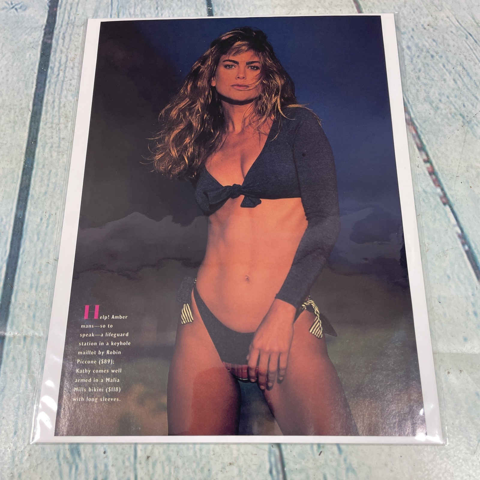 1993 Sexy Kathy Ireland Legs Hot Body Vtg Print Ad/Poster Pinup Art Magazine Pg