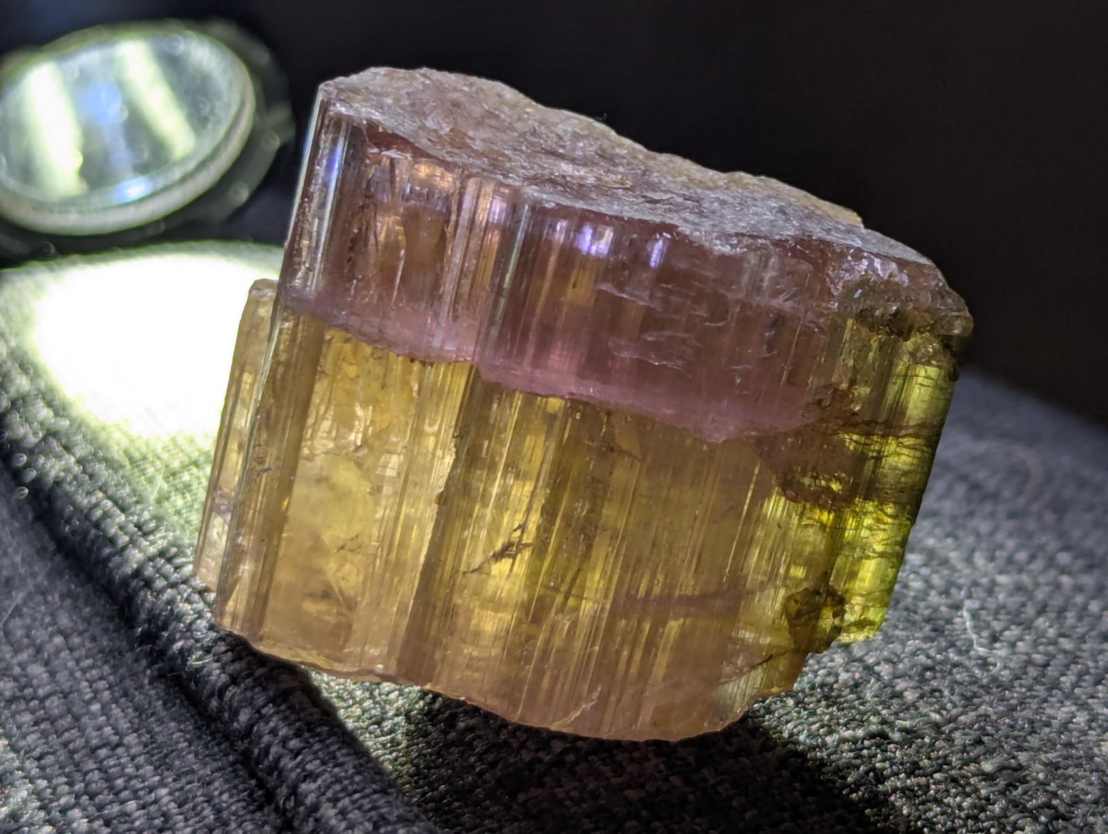 PINK/GREEN 60.77 Grams BRAZILIAN Bi-COLOUR TOURMALINE 100% NATURAL PINK/GREEN 60.77 Grams BRAZILIAN Bi-COLOUR TOURMALINE 100% NATURAL