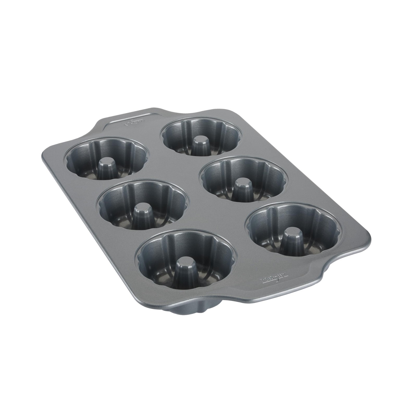 All-Clad Pro-Release Mini Fluted Cake Pan 6 Cup Grey