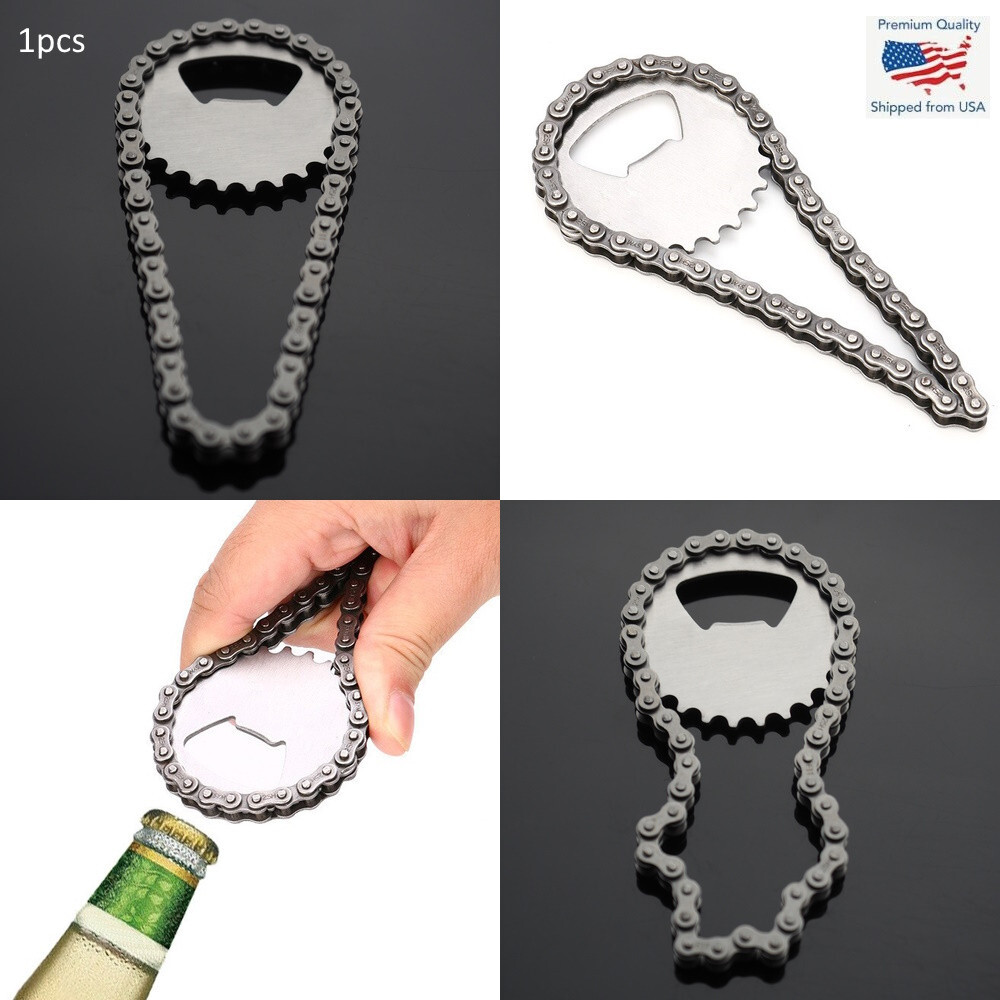 Gear Chain Link Bottle Opener Motorcycle Bike Cyclists Bicycle Beer Cool Gift