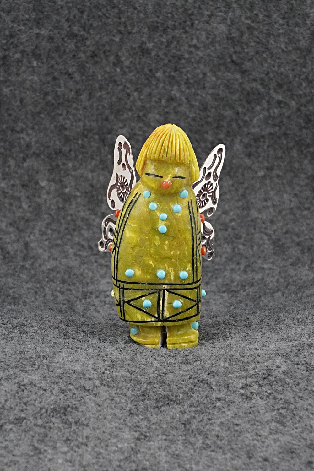 Butterfly Maiden Zuni Fetish Carving - Claudia Peina