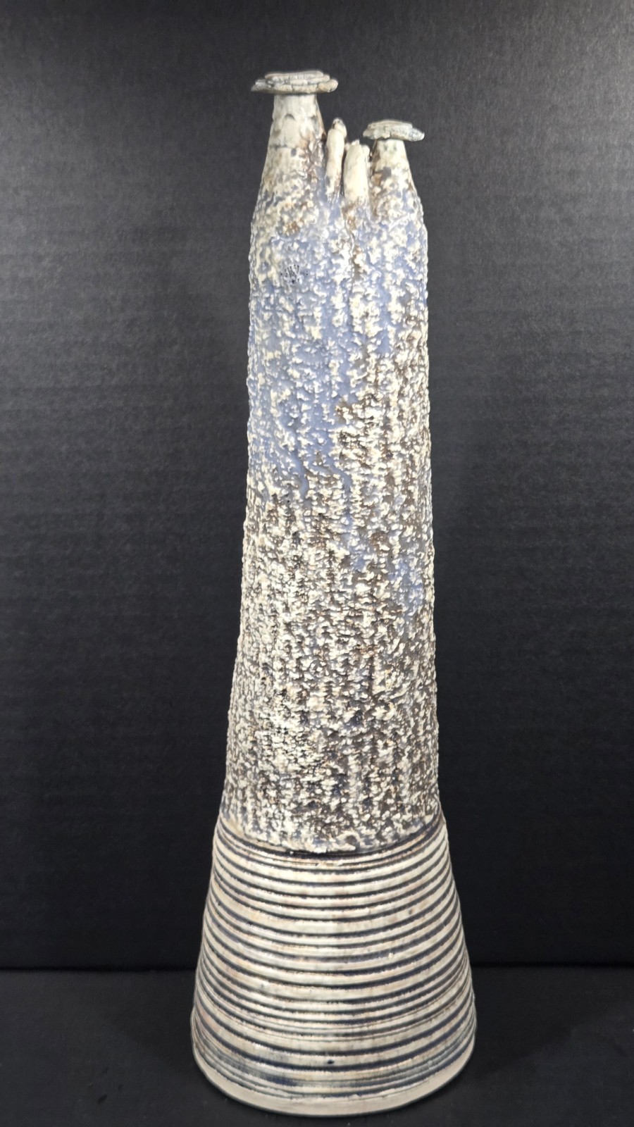 Nelfa Querubin Tompkins Vintage Studio Sculpture Vase Rare Brutalist 1997~ 13.5\