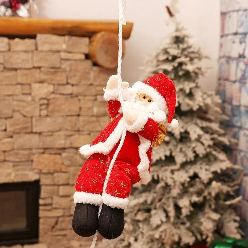 30cm Fabric Santa Claus Christmas Figurine Holiday Tabletop Decor