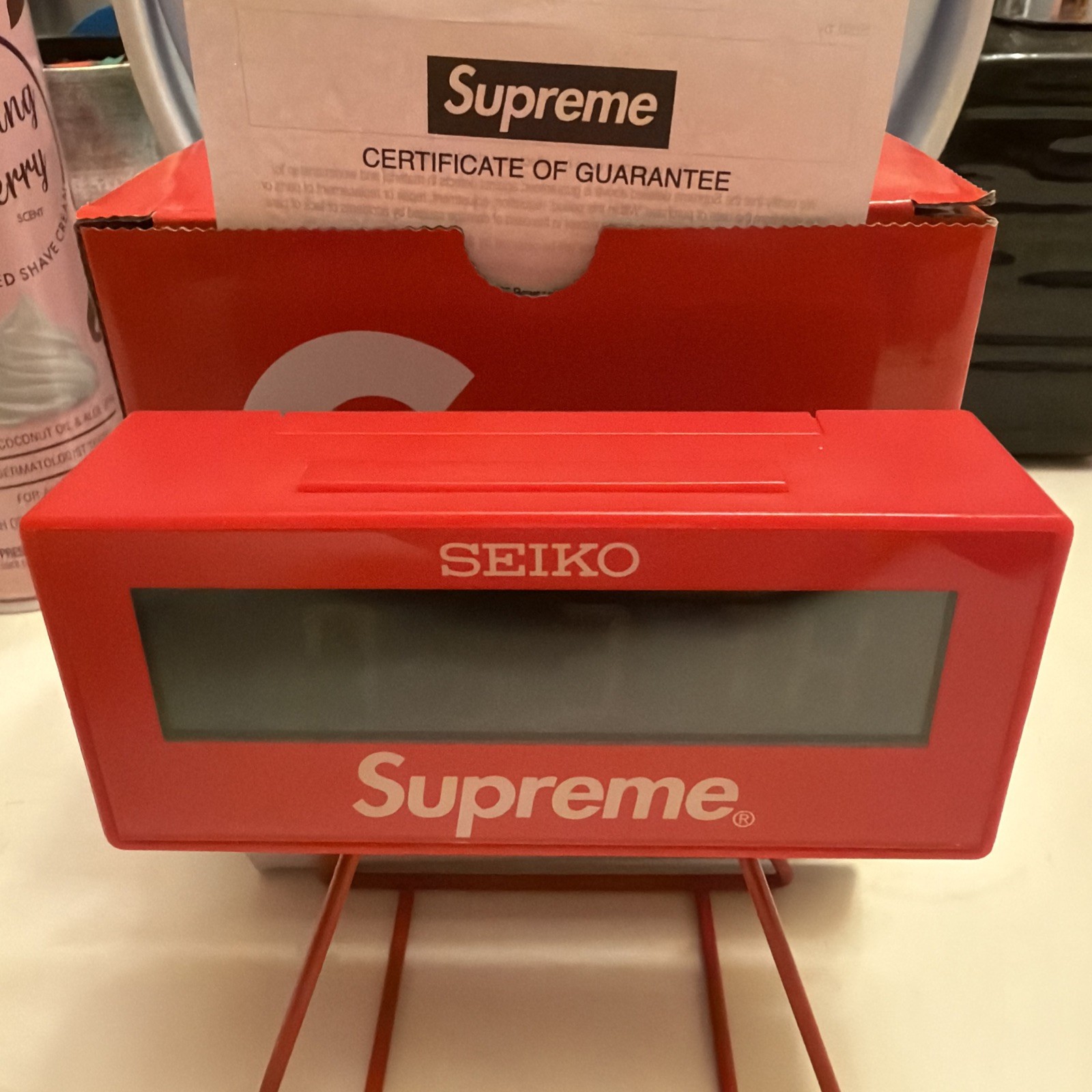 Seiko Marathon Desktop Alarm Clock SS21 Supreme x Collection