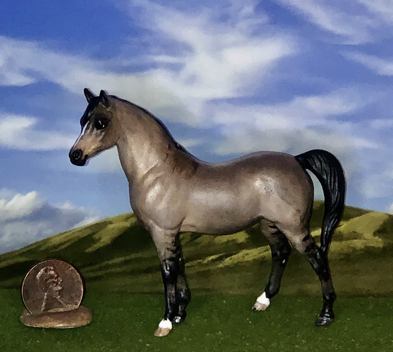 OOAK Breyer cm Custom Stablemate Horse *mini Pam *Gorgeous Grulla*Arabian Mare*