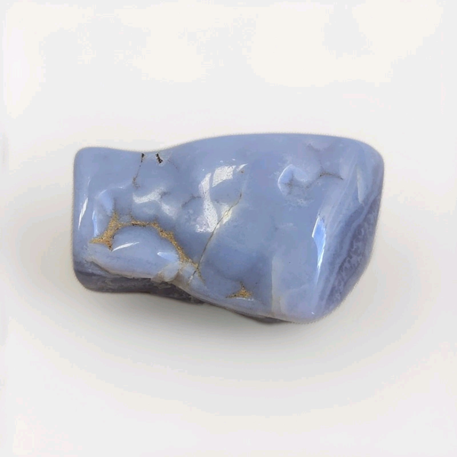 Ellensburg Blue Tumbled Agate - Genuine E Blue Polished Stone - 53 Grams