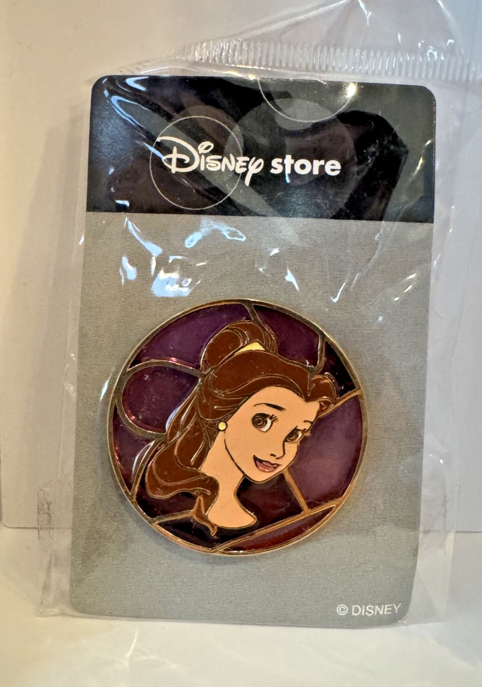 JDS Japan Disney Store Stained Glass Belle Pin 20951 =