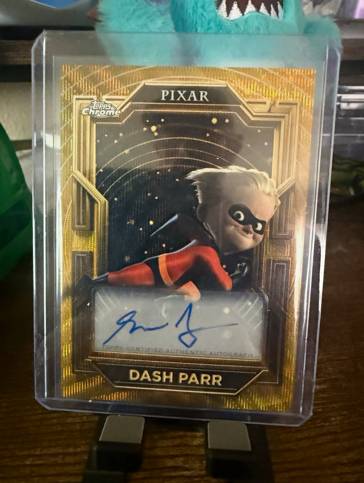 2025 Topps Pixar Gold Gilded Dash Parr Spencer Fox Authentic Autograph 21/75 2025 Topps Pixar Gold Gilded Dash Parr Spencer Fox Authentic Autograph 21/75