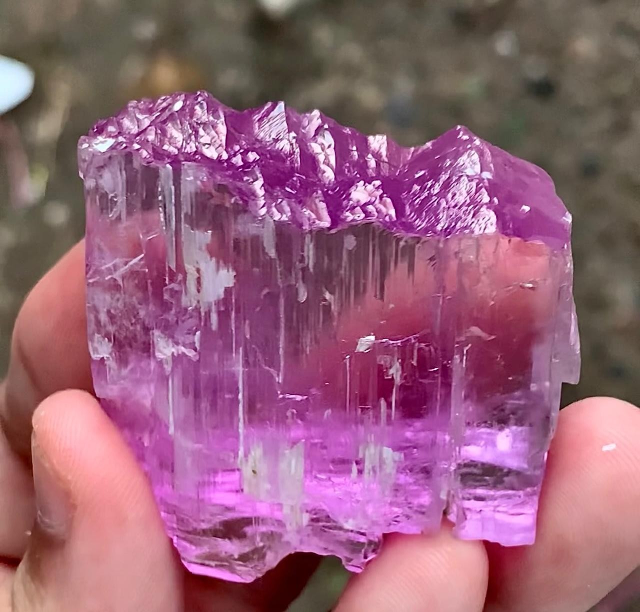347 Carat Natural Pink Etched kunzite Crystal Specimen From Afghanistan