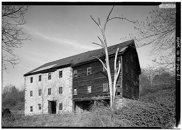 Photo:Huntingdon Furnace Grist Mill 1900s West Side Perspective View