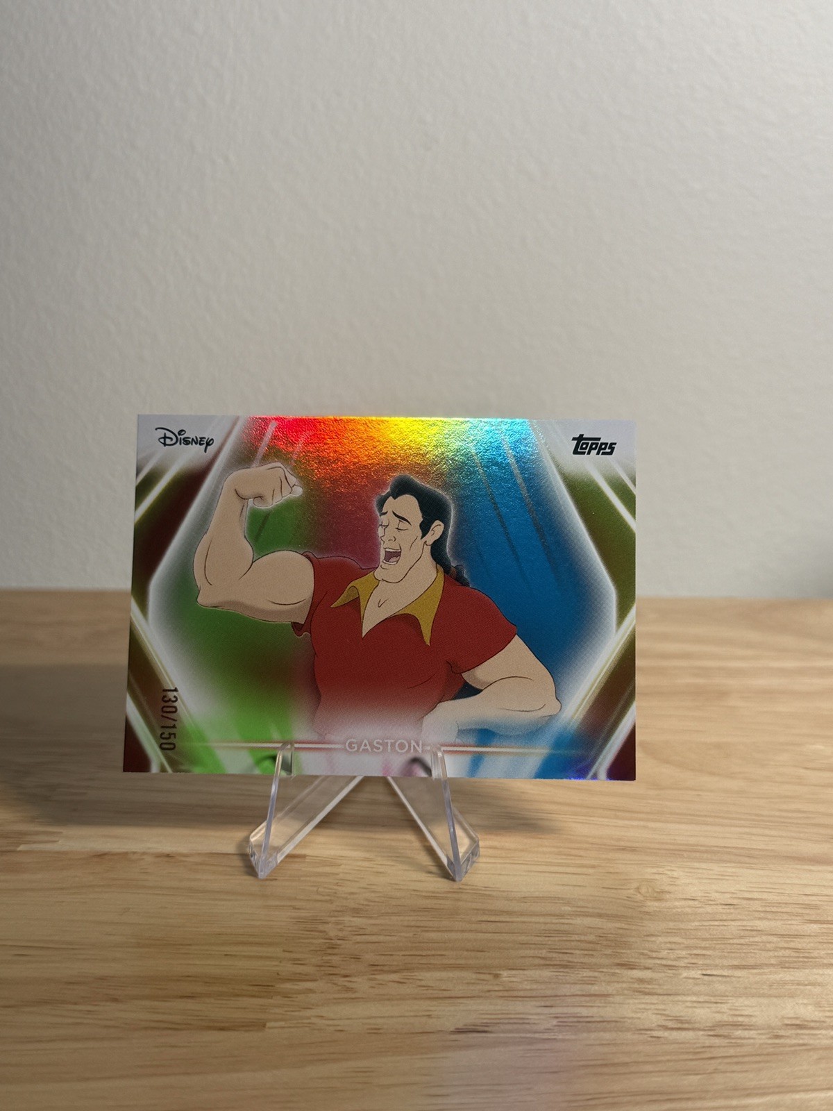 Topps 2026 Disney Neon Beauty and the Beast Gaston #12 Serial #/150