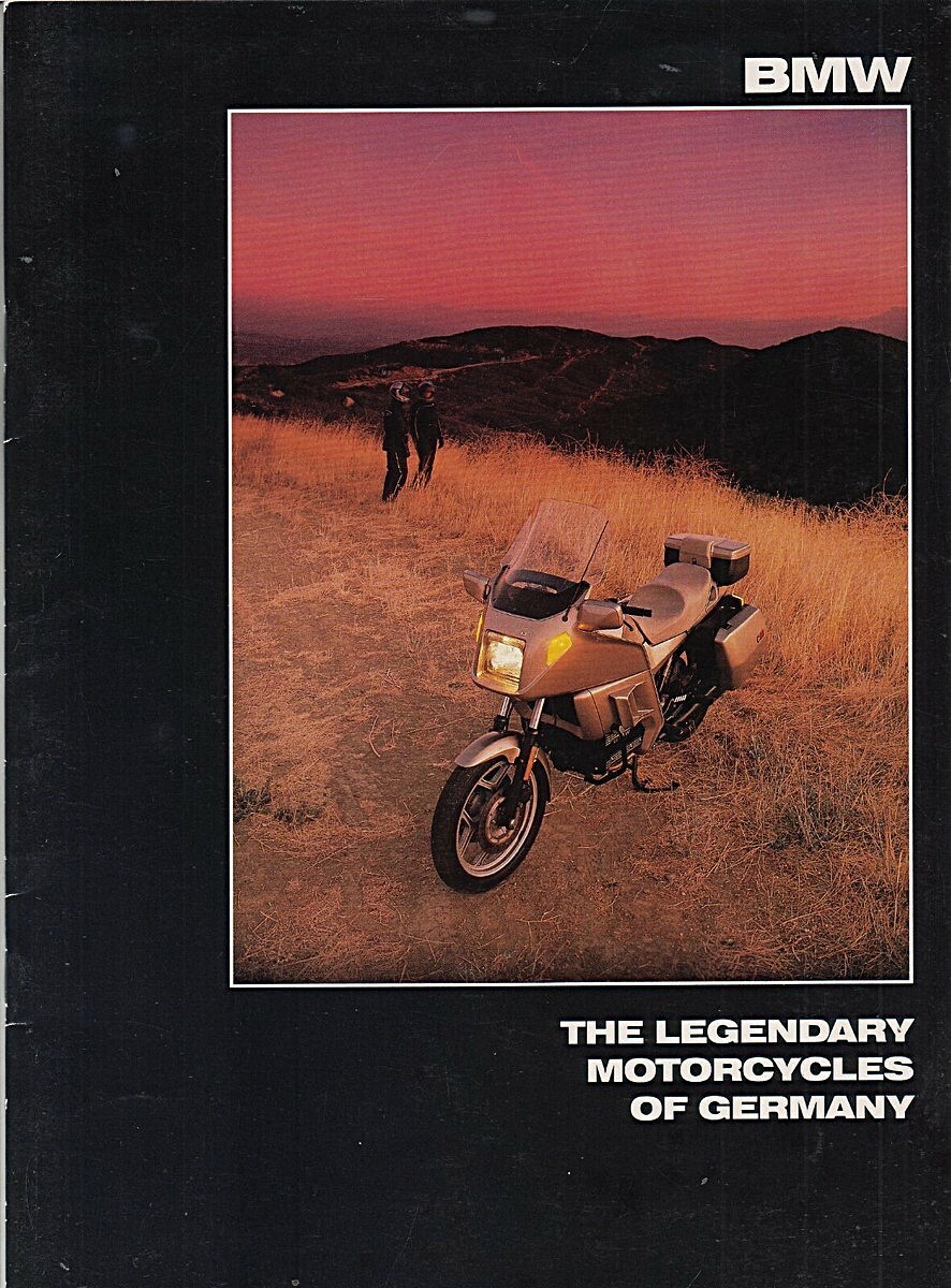 1986 BMW Sales Brochure Legendary Motorcycle Germany Rare DEALER NOS NEW VINTAGE