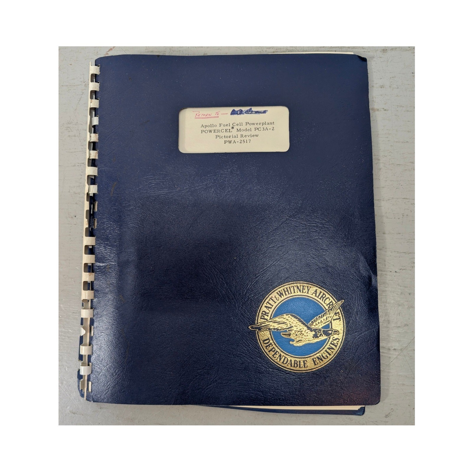 Vintage 1964 Apollo Fuel Cell Powerplant Manual Pratt Whitney PC3A-2 NASA Space