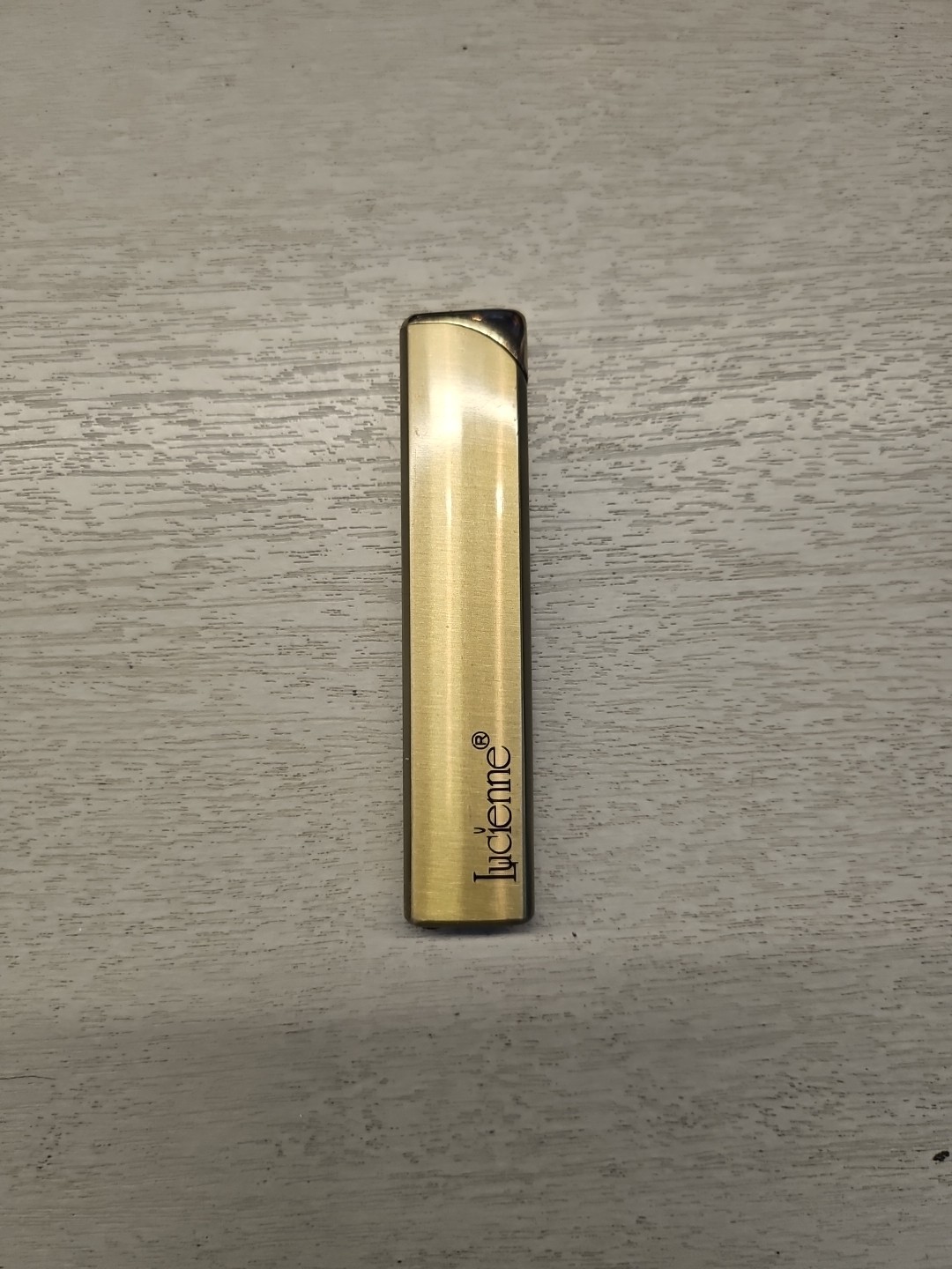 Vintage Lucienne Gold Collectible Gas Pocket Lighter