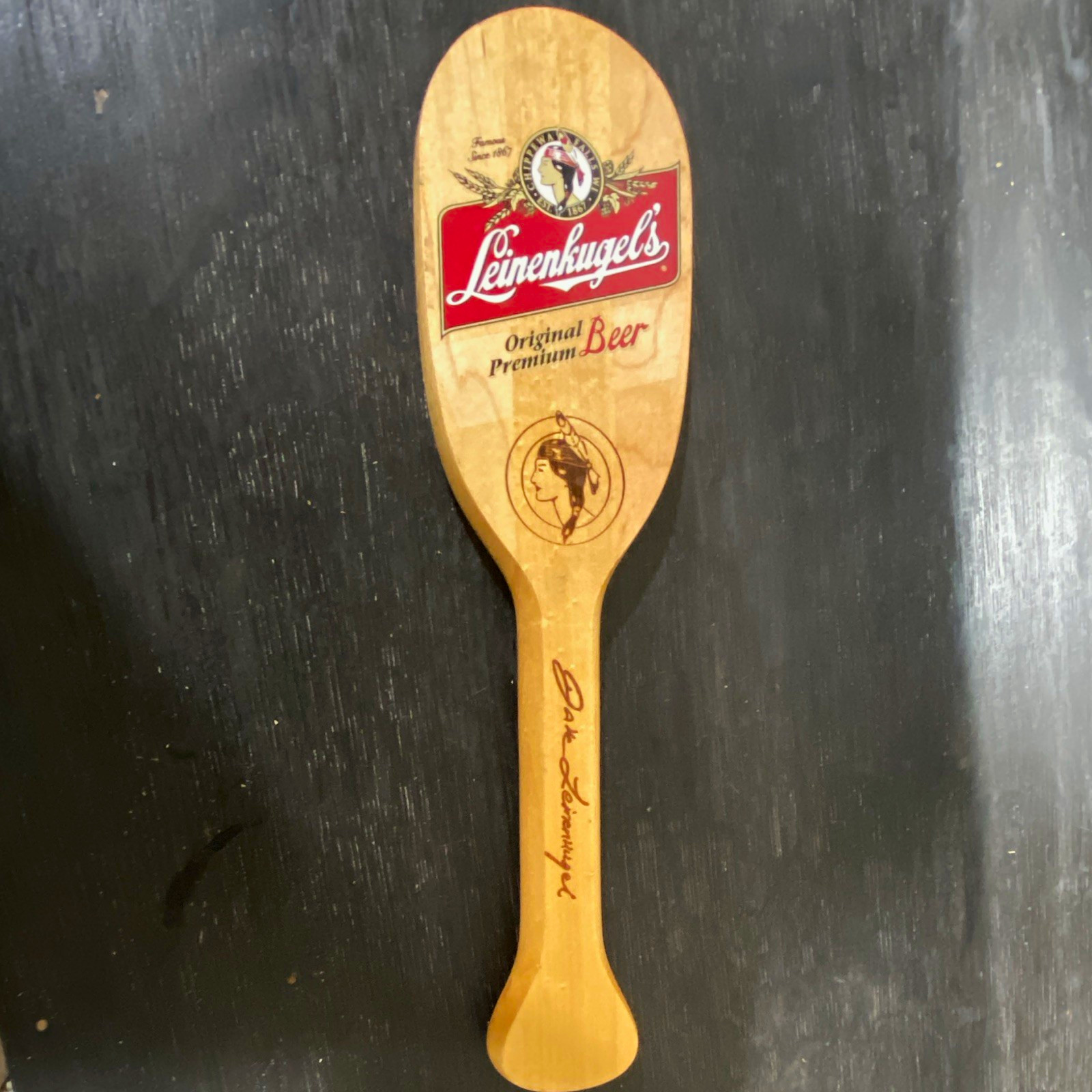 Leinenkugel\'s Original Premium Beer Wooden Tap Handle Paddle/Bat Sign