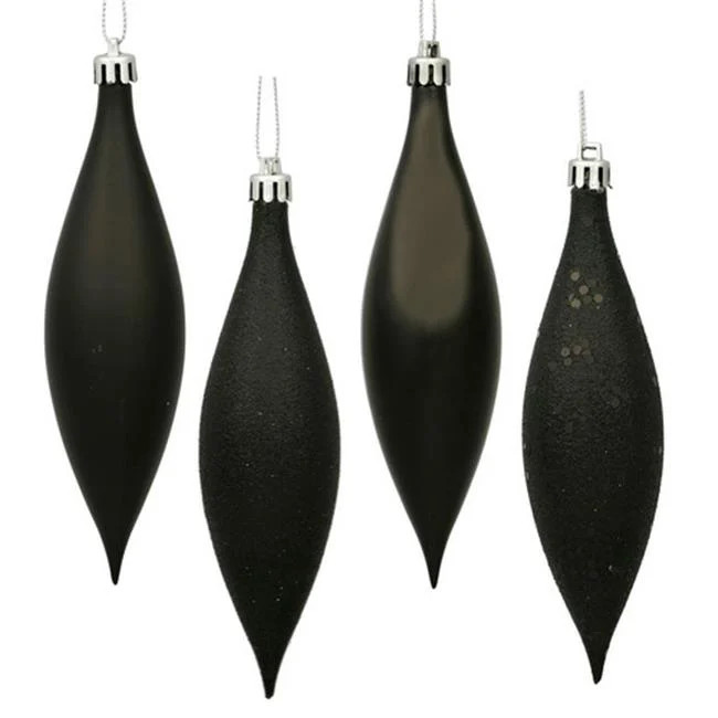 Vickerman N500117 5.5 in. Black Drop 4 Finish Asst 8-Bx
