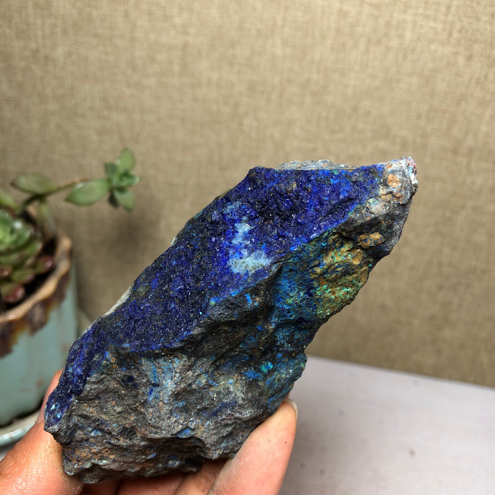 192g Natural Azurite Malachite gemstone Rough original Crystal Specimen A4016