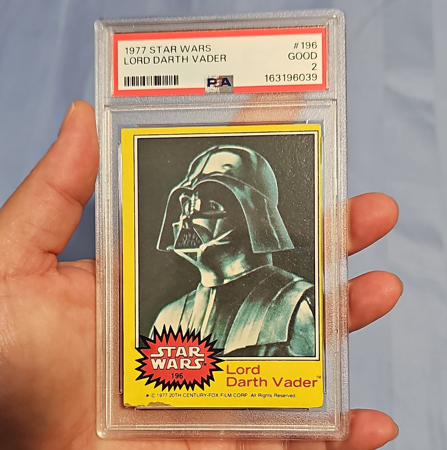 1977 Topps Star Wars Lord Darth Vader #196 PSA 2 (Cert 163196039) 1977 Topps Star Wars Lord Darth Vader #196 PSA 2 (Cert 163196039)