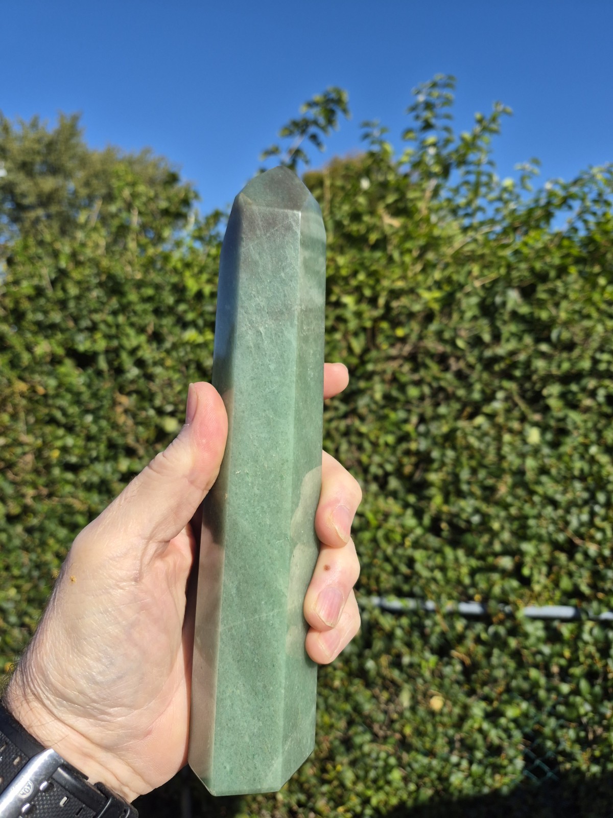 Natural Green Aventurine Tower Obelisk 2 lbs 1.50 oz 9 1/2\