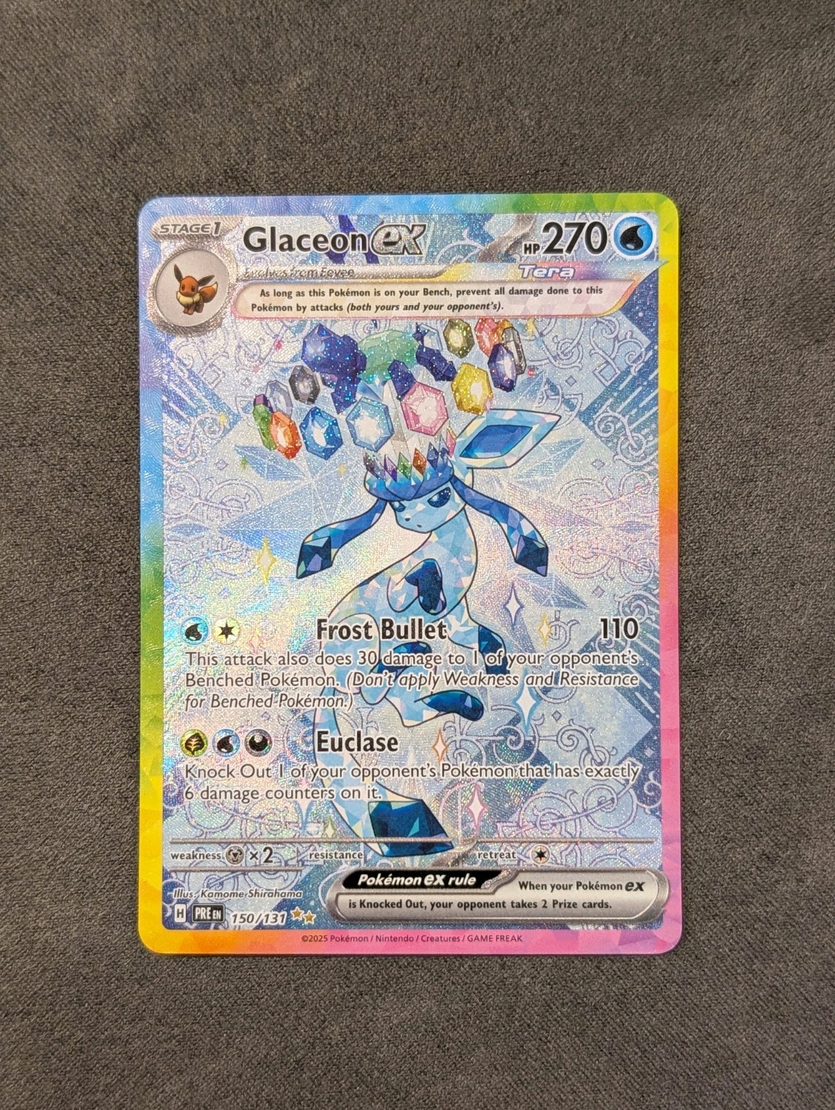 Pokémon TCG Glaceon ex Prismatic Evolutions 150/131 SIR EN 