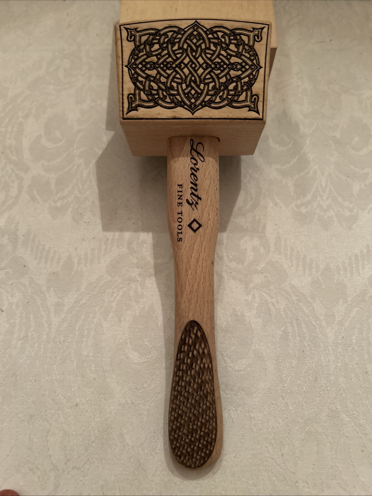 Wooden Carving Mallet Hammer Artisan Design Gunstock Grip Keltic Knot Burned