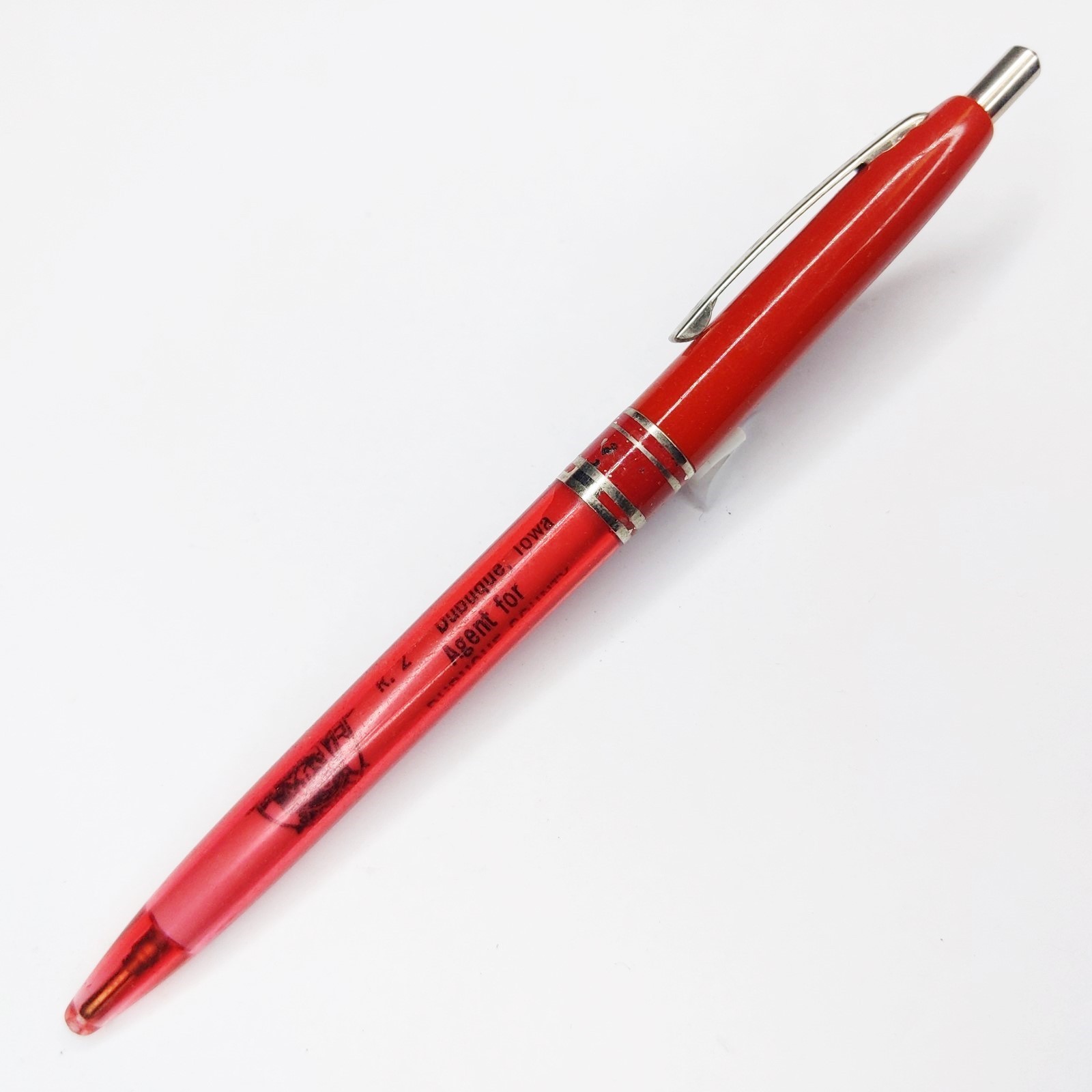 c1960s Dubuque, IA Warren Humke Mutual Insurance Agent Advertising Pen Logo G7