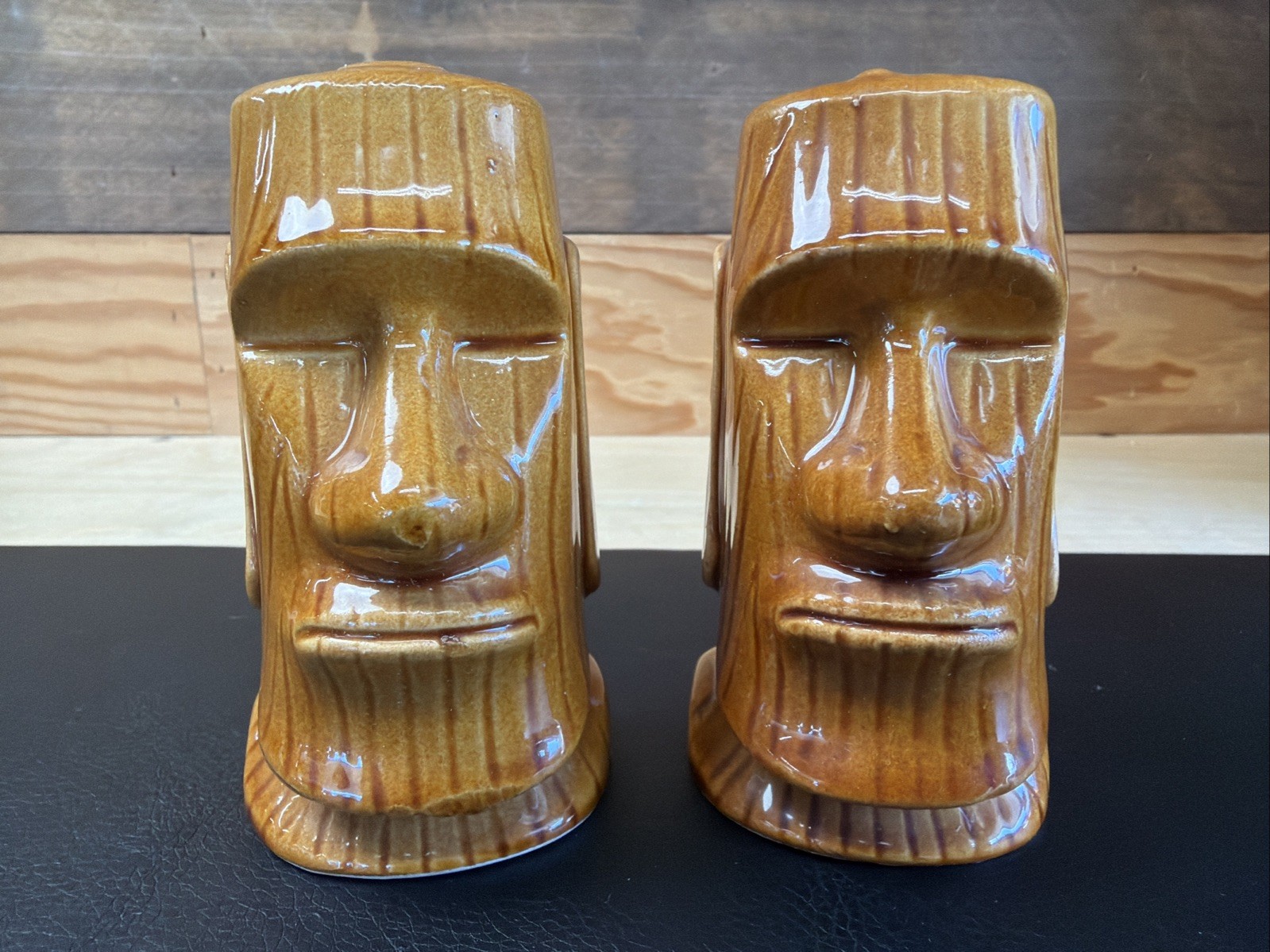 Vtg Tiki Tonga Room Fairmont Hotel San Francisco Ceramic Salt & Pepper Shakers