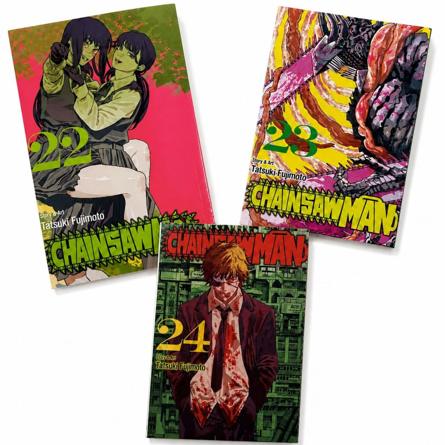 Chainsaw Man Manga English Version by Tatsuki Fujimoto Volume 22-24 only