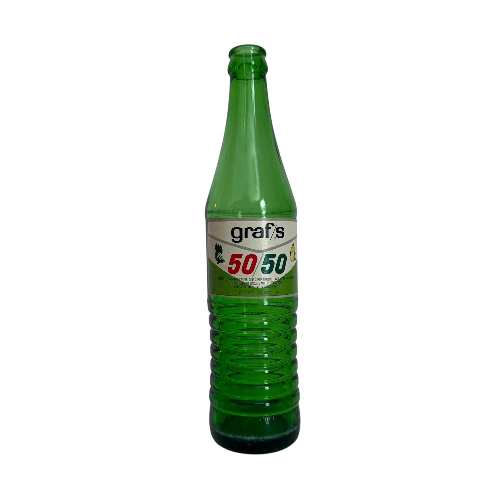 Vintage Graf’s 50/50 Soda Bottle 1 Pint 16oz . Milwaukee WI Graf Grafs Citrus Vintage Graf’s 50/50 Soda Bottle 1 Pint 16oz . Milwaukee WI Graf Grafs Citrus