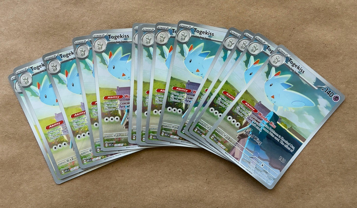 Togekiss 235/217 Illustration Rare LOT 16x Ascended Heroes Pokémon