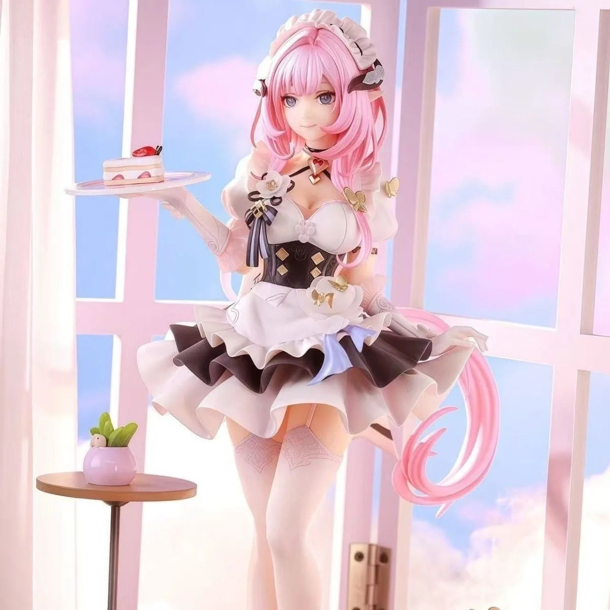 Pink Sweetheart Maid Cartoon Figure Dessert Theme Kawaii Room Decor