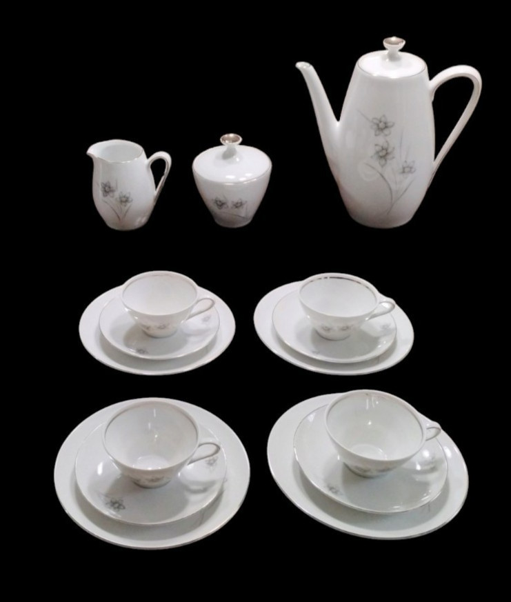 Winterling Bavaria Germany Fine China Tea Set Coffee Pot Teapot Cups Creamer