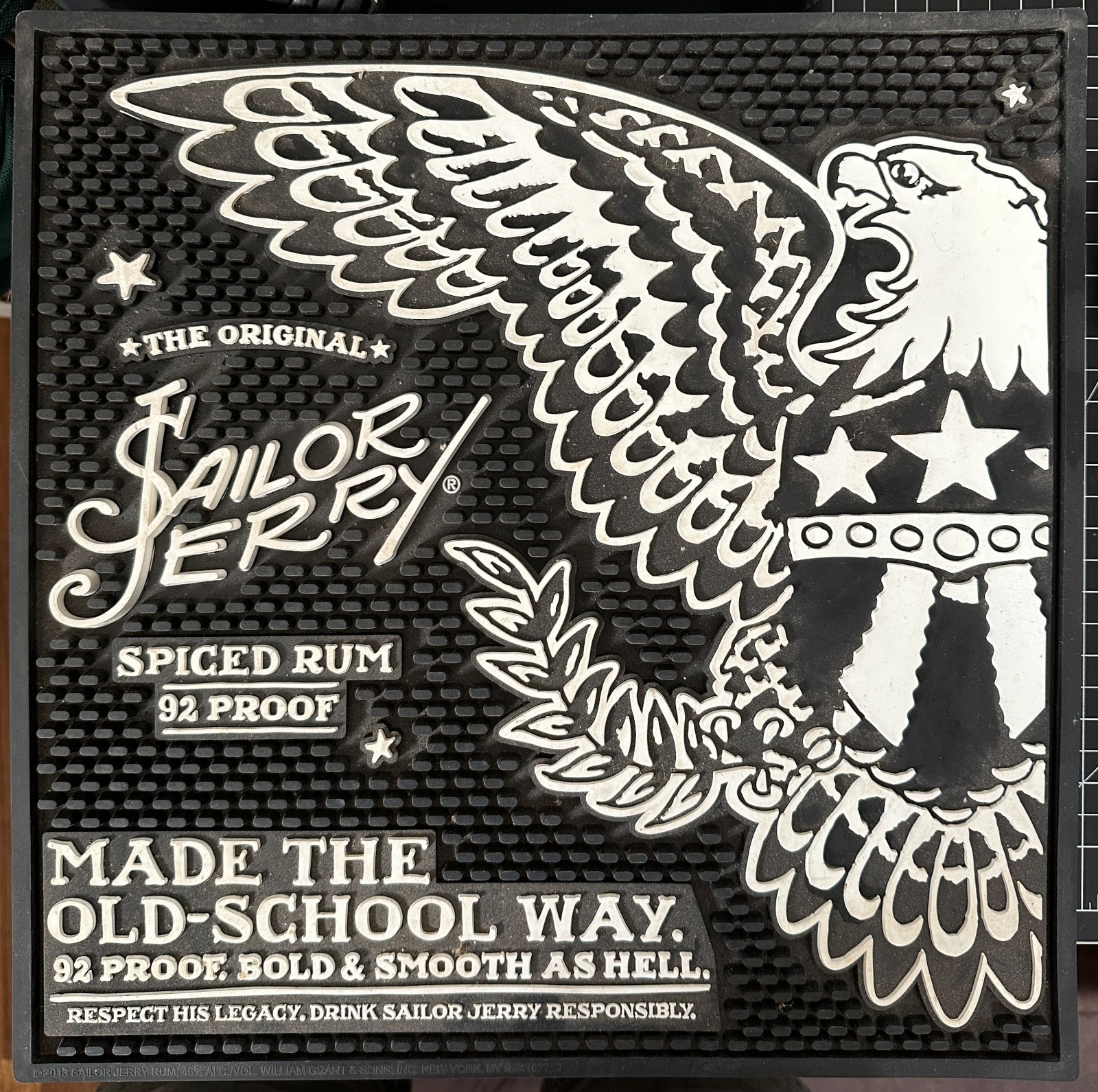 Sailor Jerry Spiced Rum Rubber Bar Spill Mat 14.75