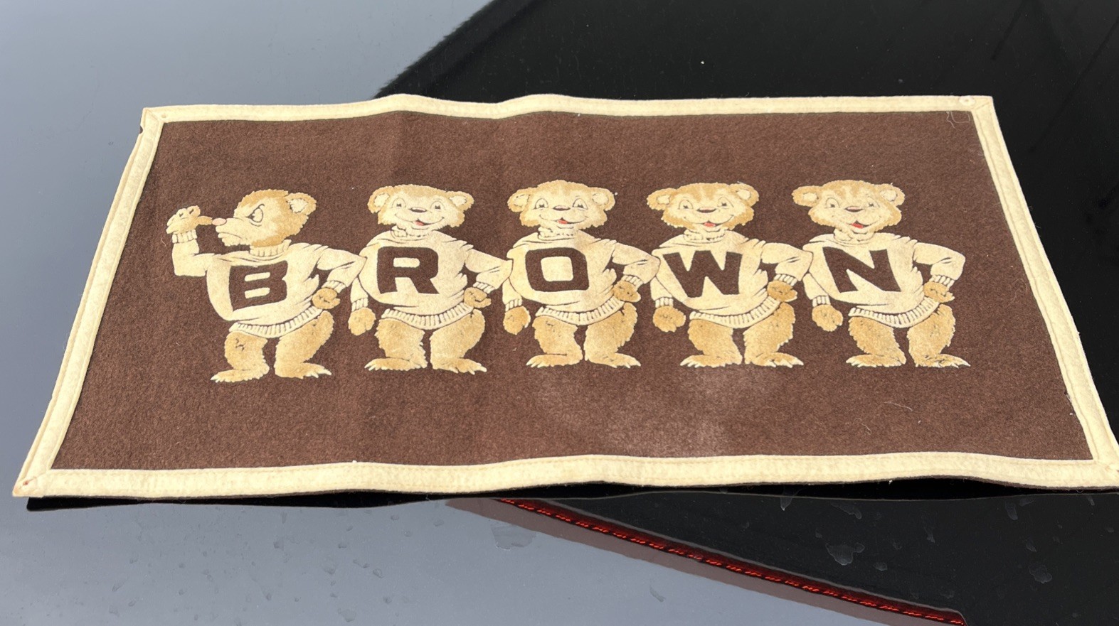 RARE Vintage 1950s Brown University Bears Mascot Felt Banner Flag Collegiate RARE Vintage 1950s Brown University Bears Mascot Felt Banner Flag Collegiate
