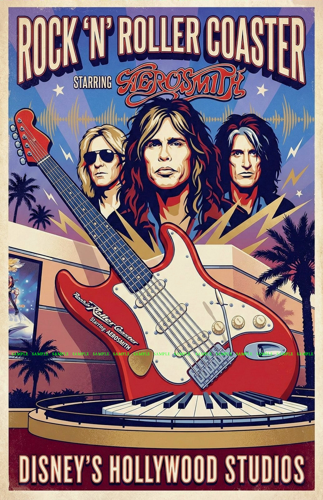 Disney Rock N Roller Coaster Aerosmith 11 x 17 Poster Hollywood Studios Ride Disney Rock N Roller Coaster Aerosmith 11 x 17 Poster Hollywood Studios Ride