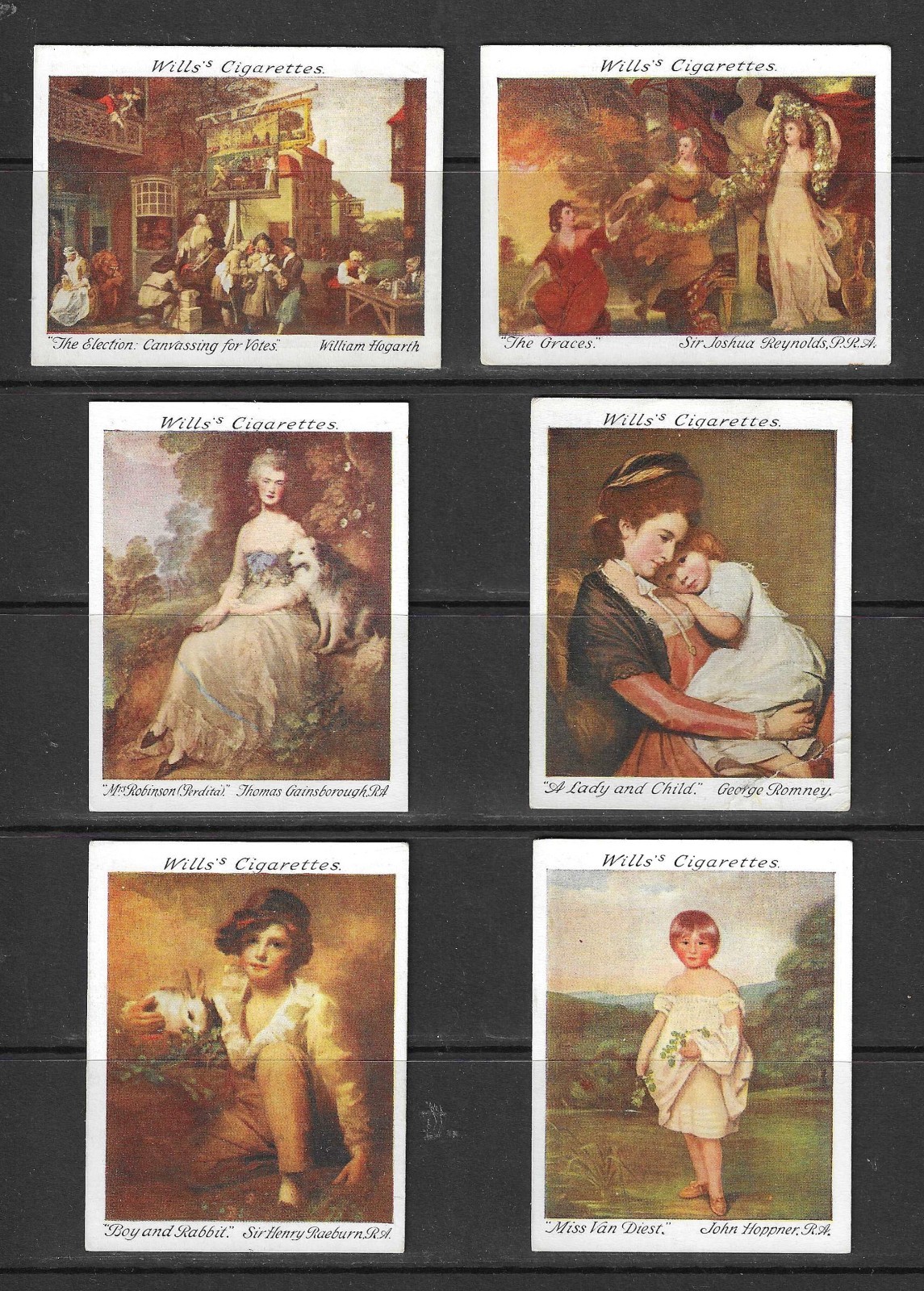 Wills 1927 BRITISH SCHOOL OF PAINTING set cigarette cards