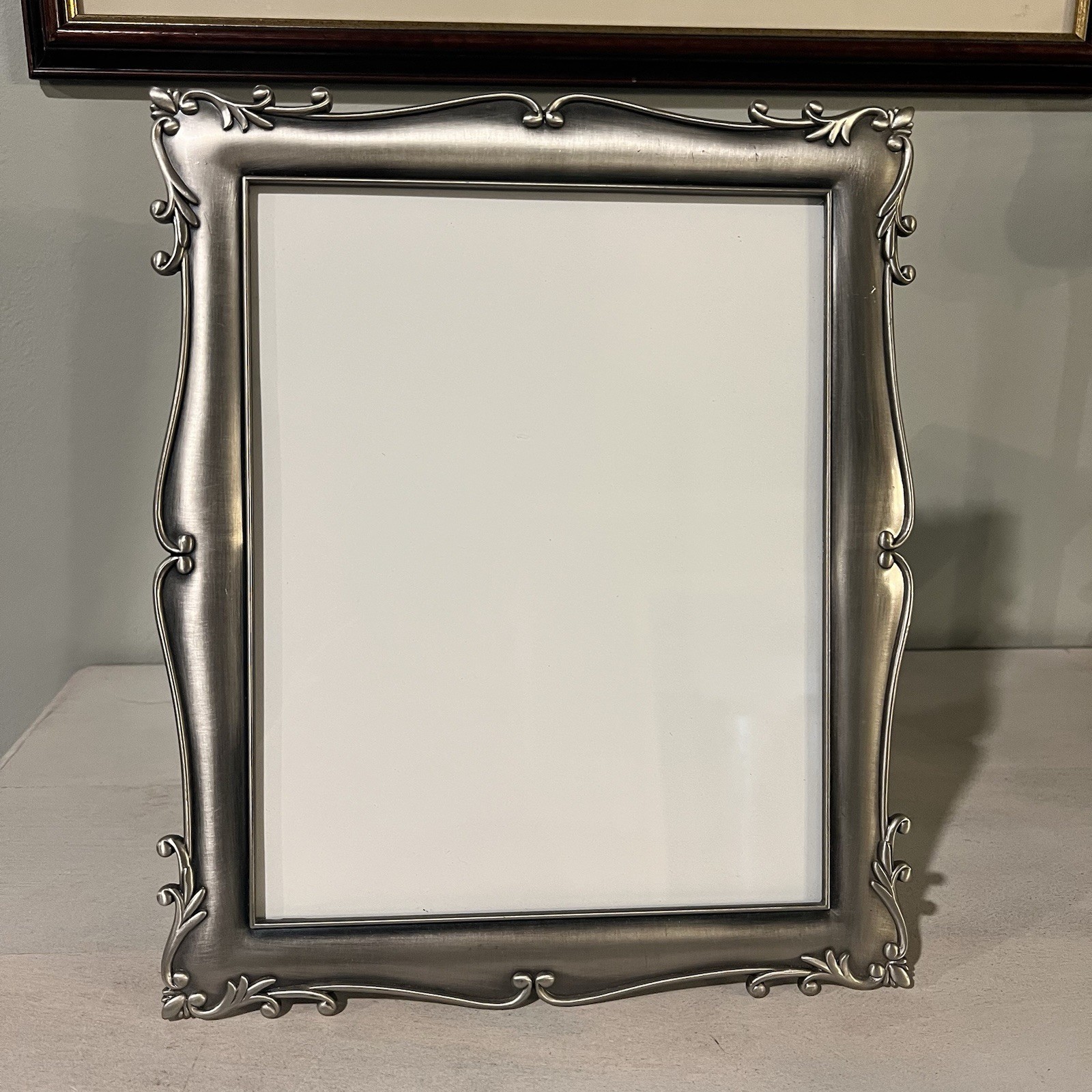 Burnes of Boston Picture Frame Silver Pewter Finish 8 Burnes of Boston Picture Frame Silver Pewter Finish 8