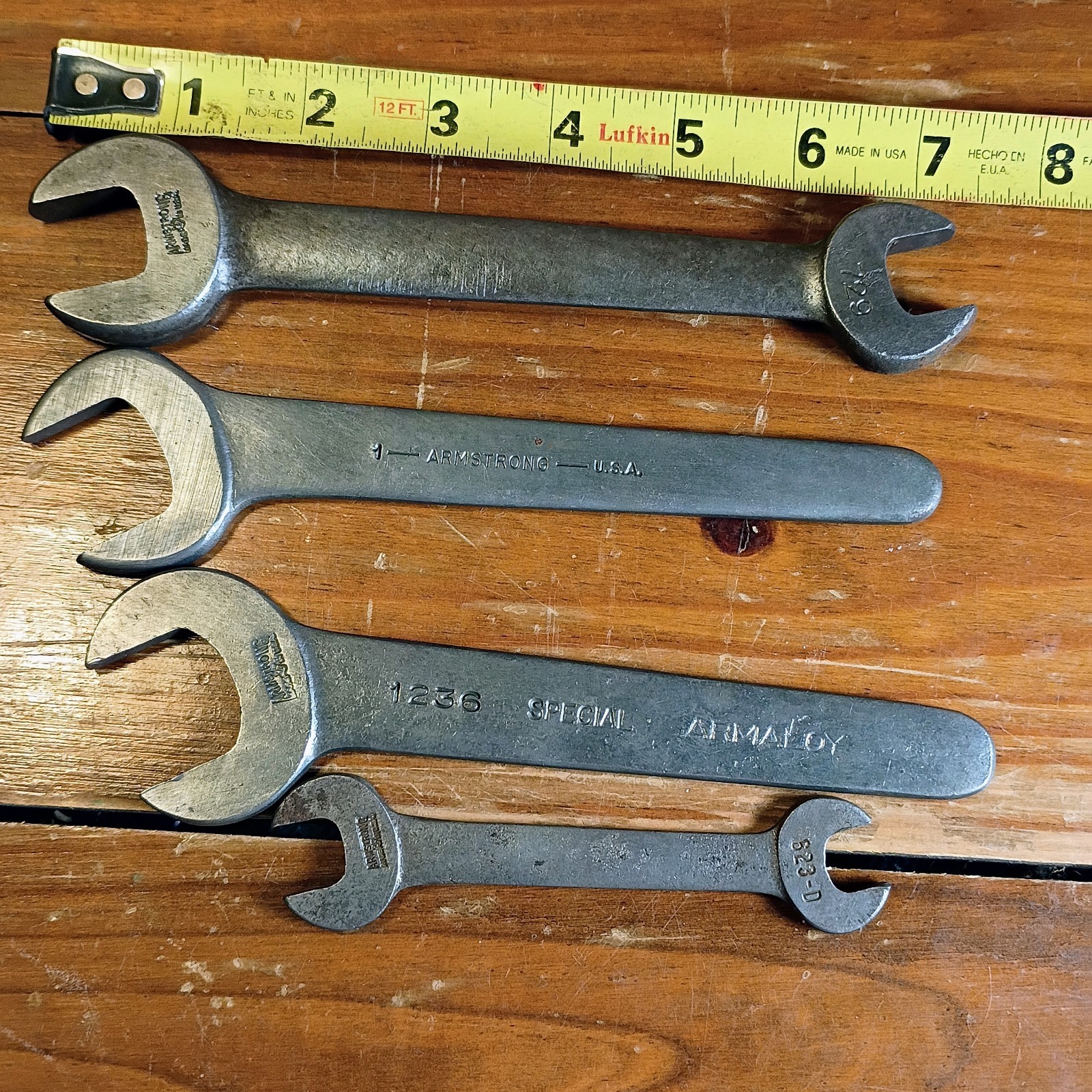 Lot Of 4 Vintage Armstrong Made In USA Open Ended Wrenches