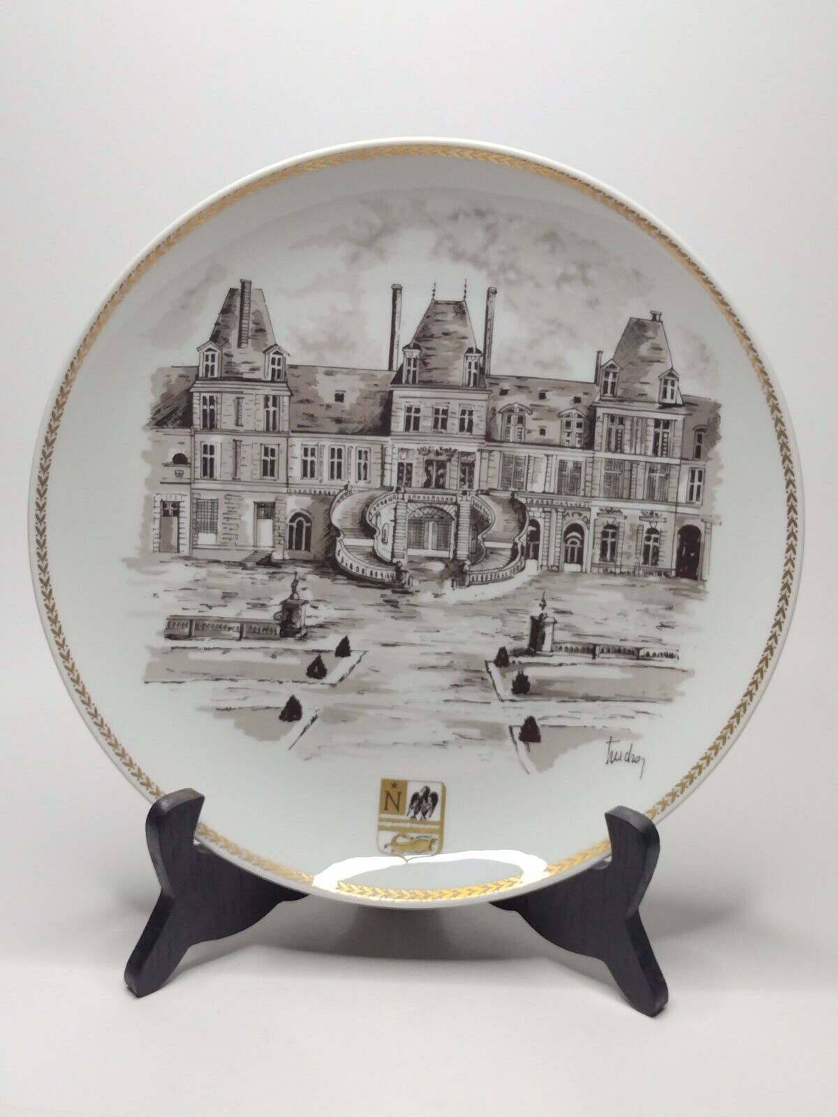 1971 Louis Lourioux Chateaux De France Fontainebleau Plate Made In France