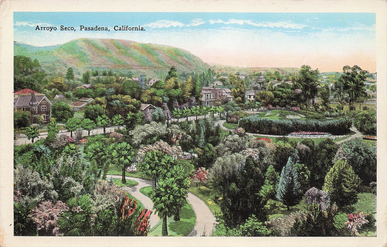 Los Angeles Arroyo Seco Trail Pasadena California Early 1900s  Vtg Postcard H19