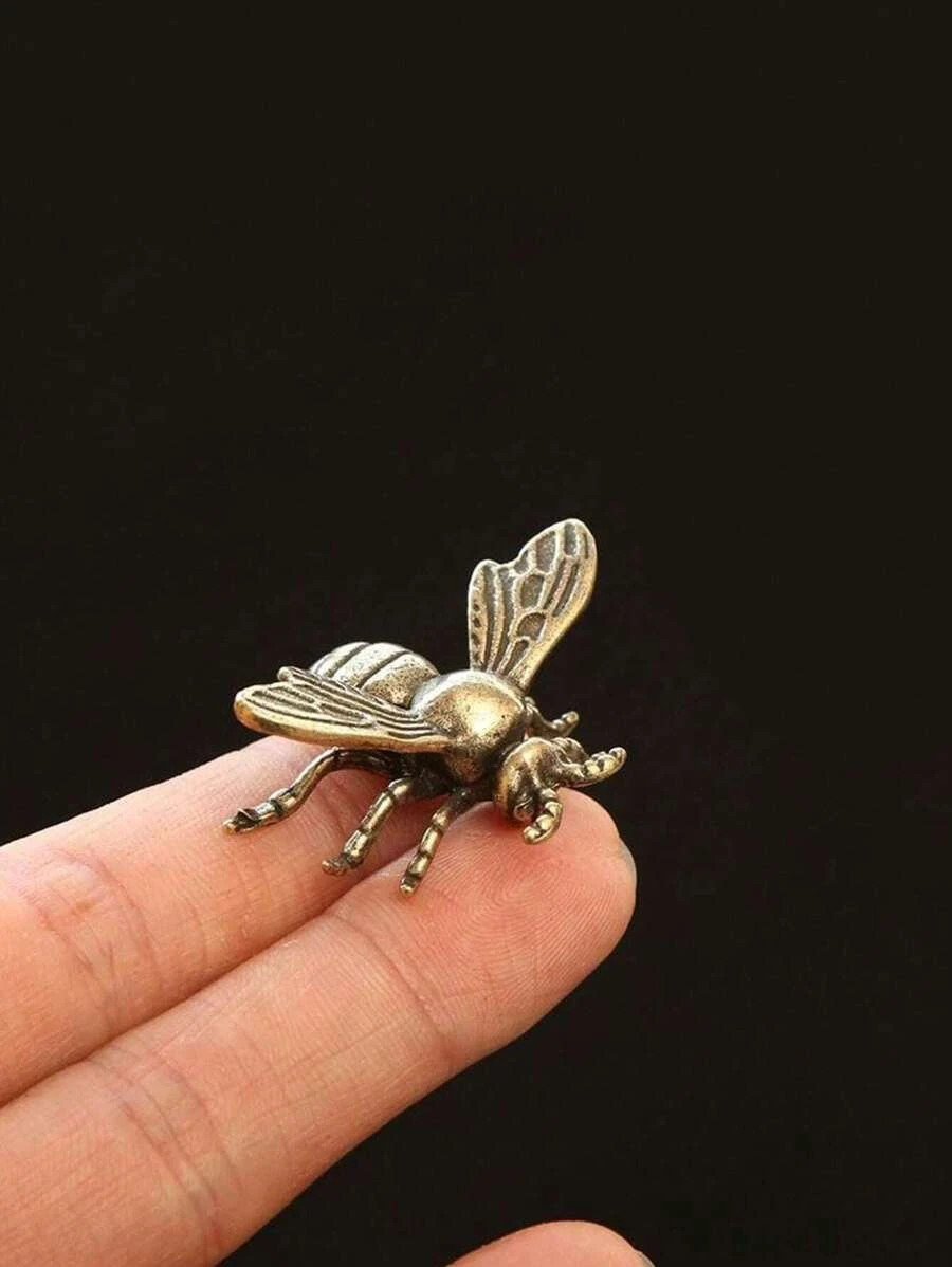 2pc Vintage Brass Bee Figurine Bronze Insect Statue Desk Home Decor Gift 2pc Vintage Brass Bee Figurine Bronze Insect Statue Desk Home Decor Gift