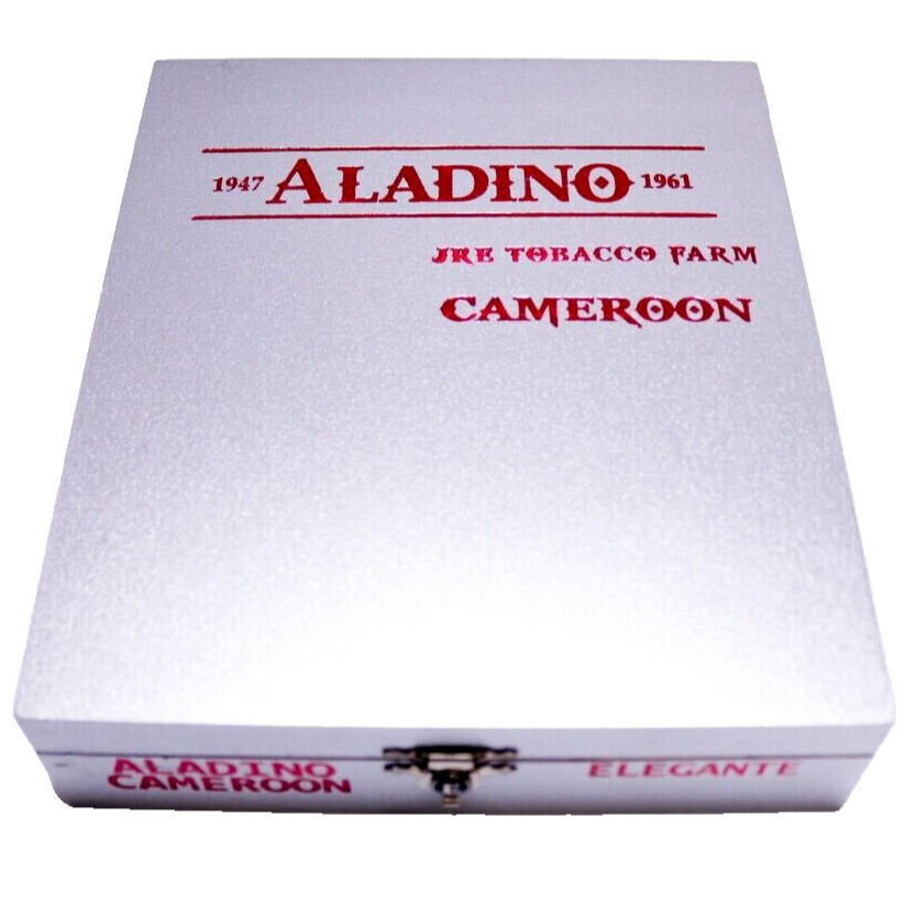 Aladino Elegante Cameroon Empty Wood Cigar Box 7.5\ Aladino Elegante Cameroon Empty Wood Cigar Box 7.5\