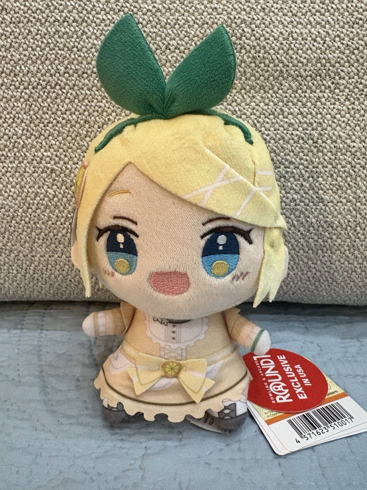 Kagamine Rin 7” Plush FuRyu Kuji Citrus Ver. Hatsune Miku Vocaloid - US Seller