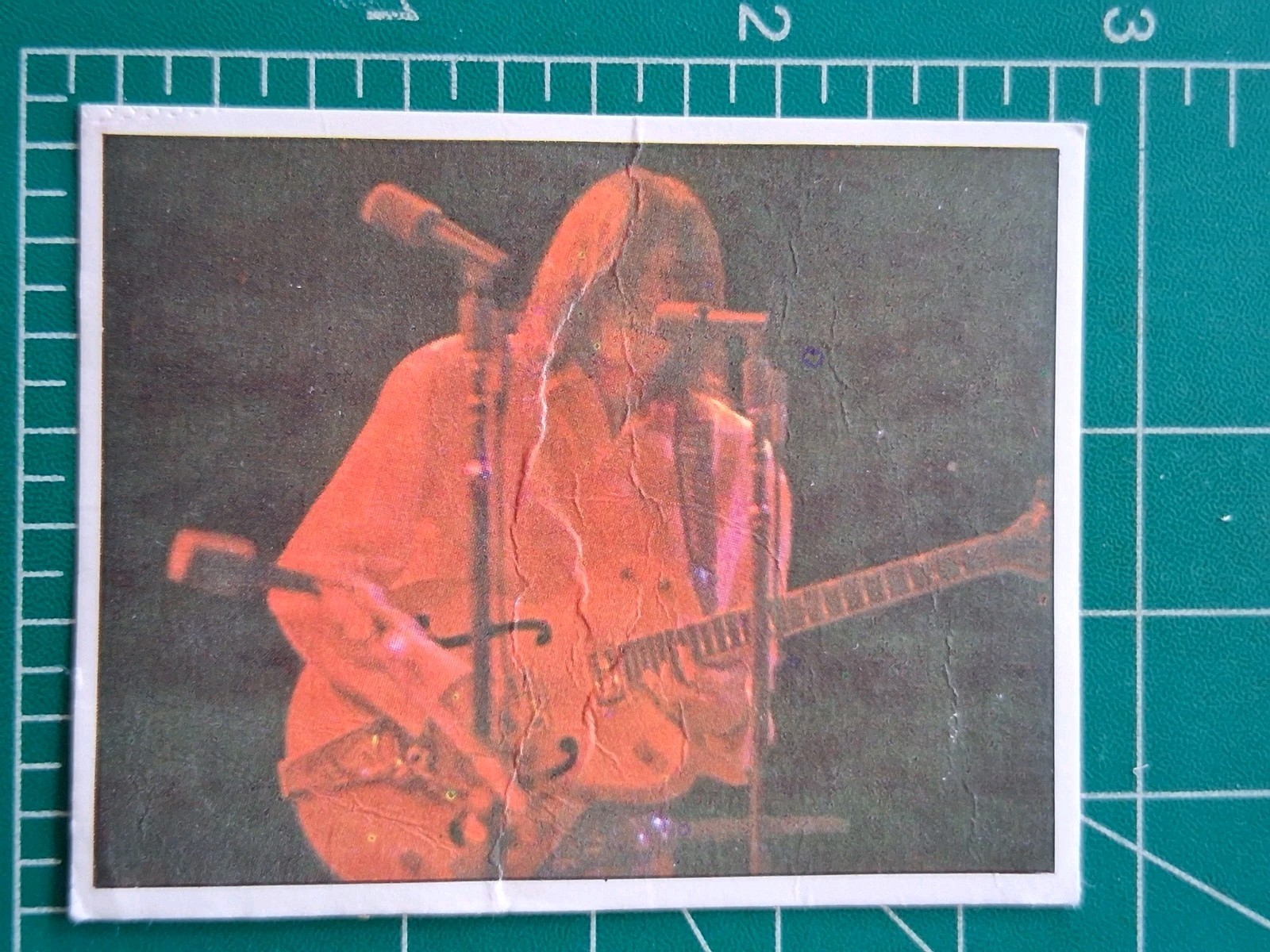 1972 PANINI CANTANTI MUSIC CARD BISVALIDA BACK NEIL YOUNG LOW GRADE