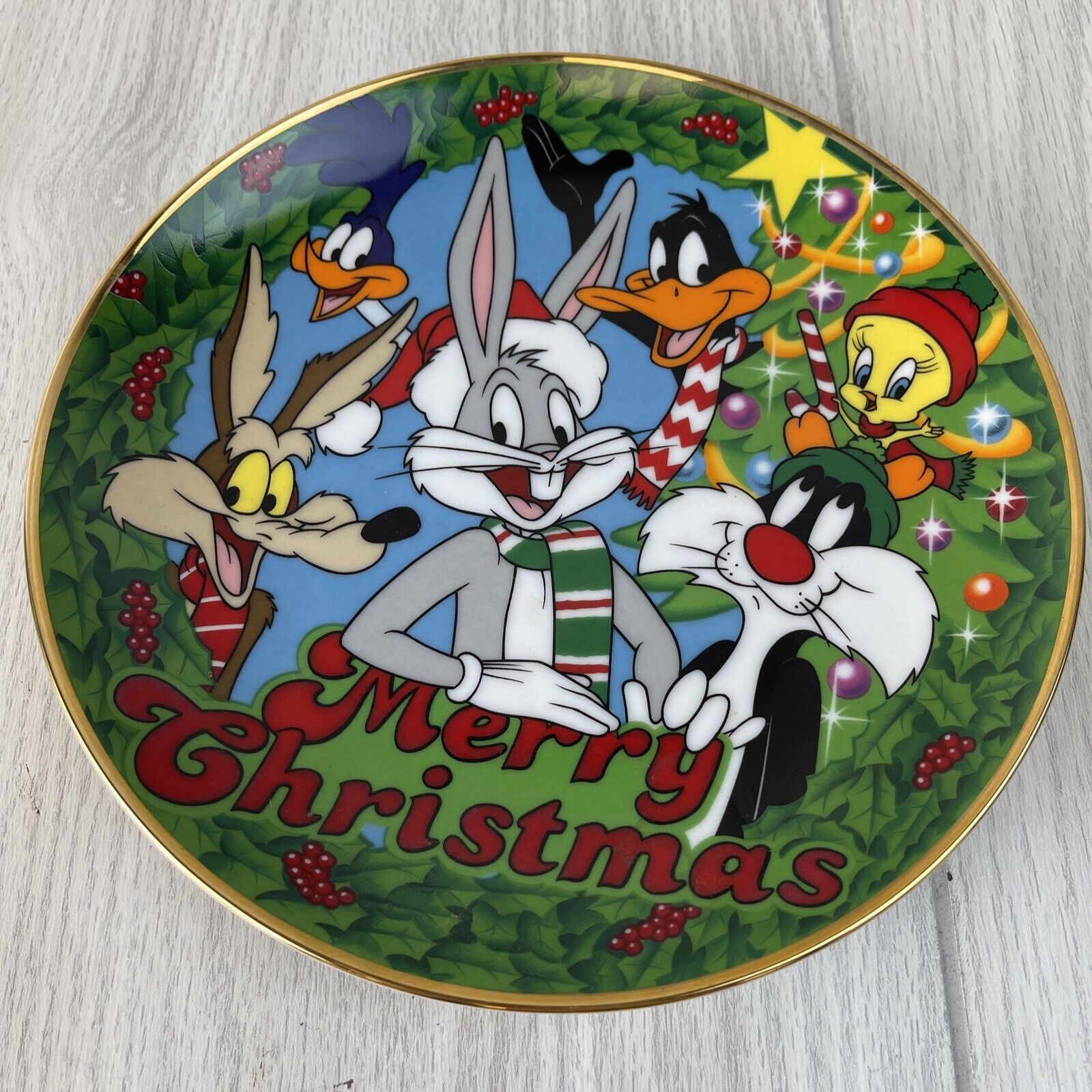 Looney Tunes Christmas Collectors Plate 1991 Limited Edition Warner Brothers