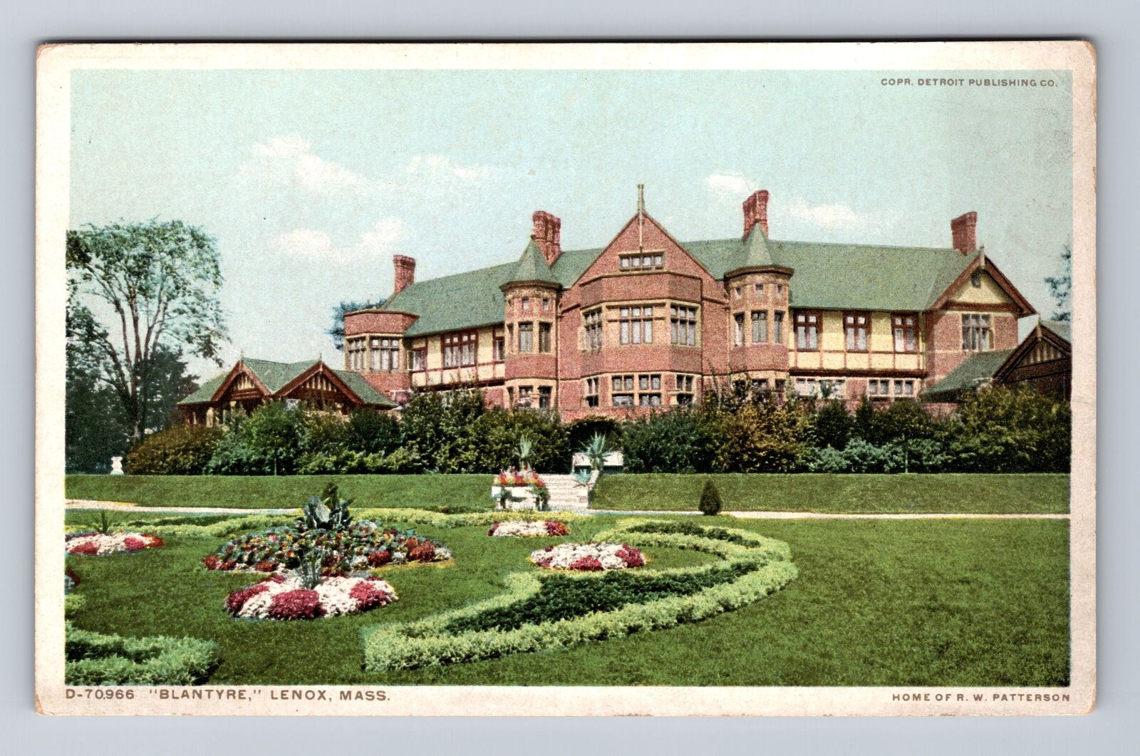 Lenox MA-Massachusetts, Blantyre Cottage - Gilded Age, Vintage c1910 Postcard